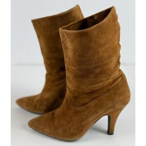 Anine Bing Suede Slouchy Heeled,Ankle Boots, size 7 US / 39 EU